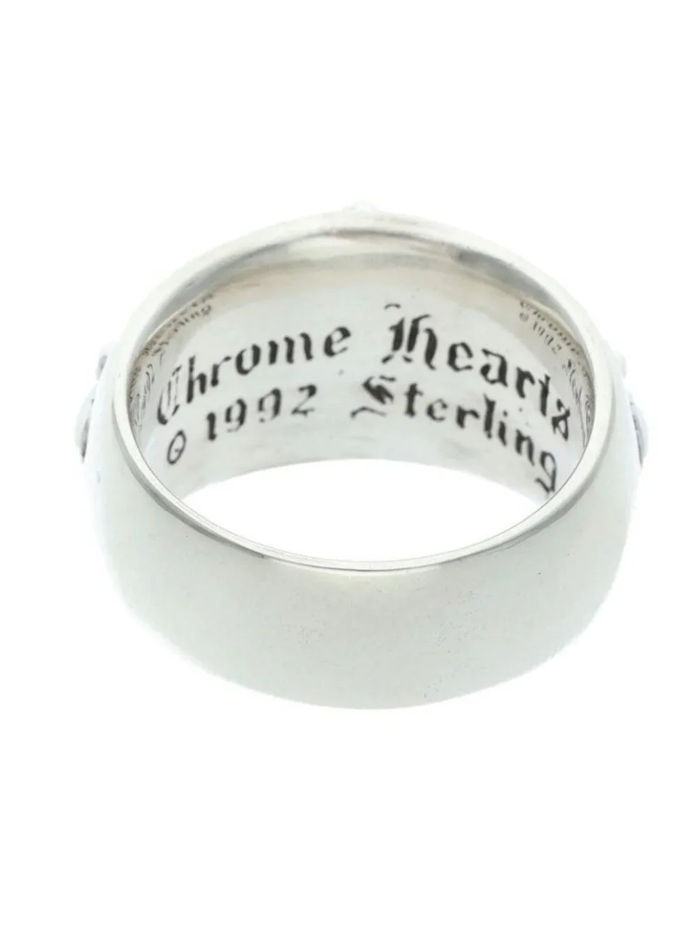 Chrome Hearts Flrl Crs Floral Cross Silver Ring